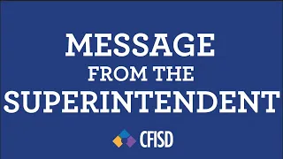 Community Message from the Superintendent COVID-19 Update