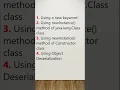 Different Ways to Create Objects in Java