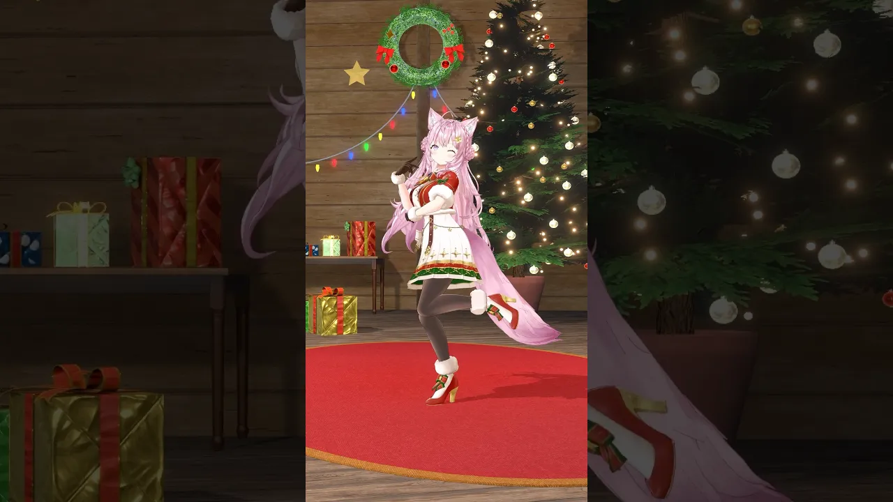サンタ衣装で元素記号20番まで覚えられる「爆ラブ＋ケミストリー」歌って踊ってみた? #hololive #ホロライブ #shorts #dance #ダンス #vtuber #博衣こより #爆ラブ