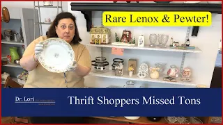 Rare Lenox Pewter Shoppers Missed Depression Glass Nippon Porcelain - Thrift with Me Dr Lori
