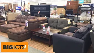 BIG LOTS COFFEE TABLES SOFAS COUCHES ARMCHAIRS FURNITURE SHOP WITH ME SHOPPING STORE WALK THROUGH