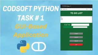 Codsoft python task 1 TO DO List GUI Based application internship Computing Devotion