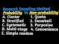 Sampling Method of Research