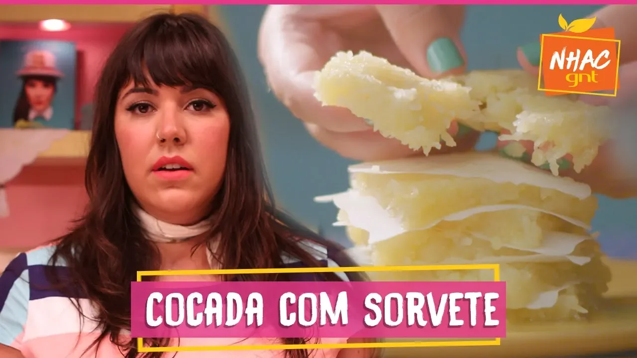 COCADA FEITA NO FORNO COM SORVETE DE TAPIOCA SUPERCREMOSO RAÍZA COSTA RAINHA DA COCADA