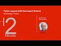 Python support in MicroStrategy with Data Import
