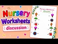 Nursery Worksheets Discussion Fun Learning Activities for Kids