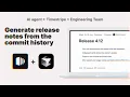Generate release notes from the commit history