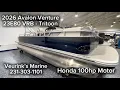 2026 Avalon Venture 23E80 VRB 100hp Tritoon For Sale Michigan Boat Dealer Grand Rapids MI