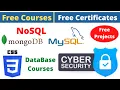Udemy Free Certificate Courses Create Projects CSS3 MySQL DBMS NoSQL Cyber Security Online Classes