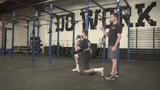 Half Kneeling Bottom Up KB Press