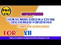 WRITE DATA IN CSV IN PYTHON