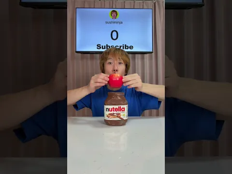 Giant Apple & Nutella #shorts#apple#nutella#funny