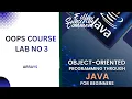 OOPs Lab 03 Arrays and Strings in Java