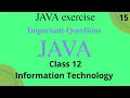 Class 12 Information Technology java Important questions term 2 saral Programming
