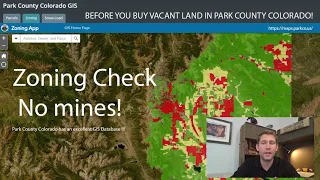 Buying Vacant Land - Check Zoning Early Park County GIS Tutorial