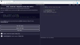 Basic JavaScript Manipulate Arrays With shift freeCodeCamp