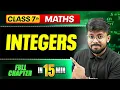 Integers ICSE Class 7 Maths Complete Chapter In 15 Minutes
