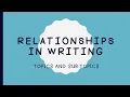 Topics and Subtopics