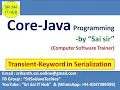 176 Transient-Keyword in Serialization Input-Streams Output-Streams IO-Streams in Java