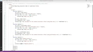 Calculating execution time in JavaScript