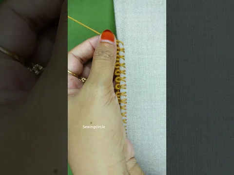Superb viral border lace hand embroidery tutorial #embroidery #loopstitch #handembroidery #beginners