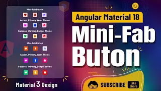 Angular 18 Stylish Mini-Fab Button in Angular Material tutorial Material 3 Design