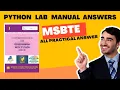 Python Lab Manual MSBTE Answers