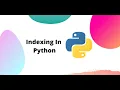 Fundamentals In Python Programming PART 2 - 11 Python Indexing sum