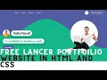 Create a Stunning Freelancer Portfolio Website for Free Using HTML and CSS Source code