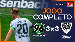 HANNOVER 96 X PREUßEN MÜNSTER | JOGO COMPLETO COM IMAGENS | BUNDESLIGA 2