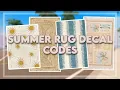 SUMMER RUG DECAL CODES For Berry Avenue And Bloxburg ROBLOX
