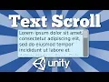How to make scrollable UI user interface text area in Unity game Quick Unity 2D tutorial