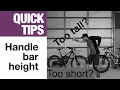Mountain bike handlebar height where to set your bars