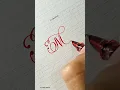 Letter M in calligraphy satisfying art of calligraphy