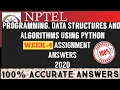 Programming Data Structures and Algorithms using Python WEEK-4 Answers 2020 NPTEL