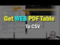 Coding Exercise Extract 1 Web PDF Table To CSV Python
