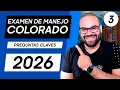 COMO APROBAR EL EXAMEN DE MANEJO DE COLORADO 2026 I PREGUNTAS CLAVES 2 3