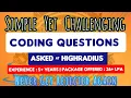 Highradius Coding Questions 5 Years of Experience Selected
