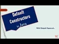 Default Constructors in JAVA Example CORE JAVA Hindi