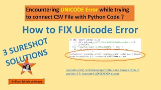 How to FIX UNICODE ERROR in PYTHON Class XII