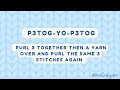p3tog-yo-p3tog stitch