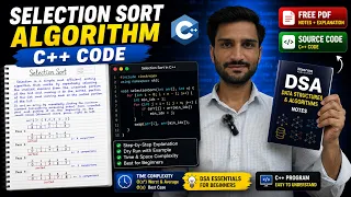 Selection Sort Code in C Complete Tutorial with Code Dry Run Time Complexity FREE PDF