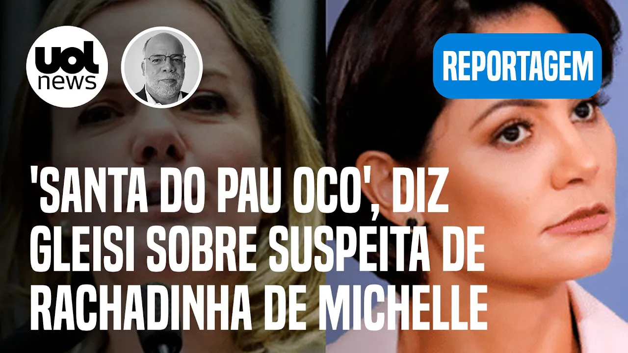 Gleisi diz que Michelle Bolsonaro é 'santa do pau oco' após suspeita de rachadinha | Chico Alves