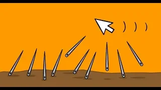 Magnetic needles effect in HTML5 JavaScript