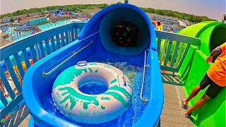 The Pipeline Plunge Water Slide at Wicked Waves Cape Cod 