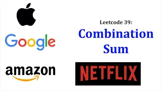Leetcode 39 MEDIUM Combination Sum Recursion