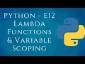 Python-E12 Lambda Functions Variable Scoping Tamil