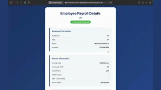 Simple Payroll Calculator Demo Python Flask SQL