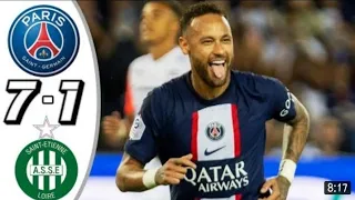 psg vs etienne 7 1 all goals and full match highlights 2022