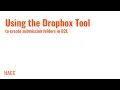 Using the Dropbox Tool to Create Submission Folders in D2L